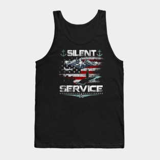 Submarine Veteran Shirt Submariner Silent Service - Gift for Veterans Day 4th of July or Patriotic Memorial Day Tank Top